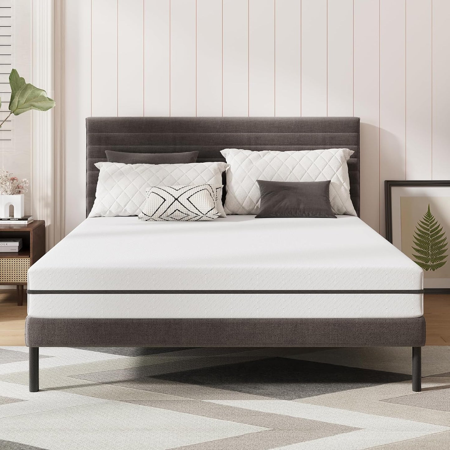 EGO HOME Pocket Spring Mattress 180 x 200 cm Height 22 cm Ergonomic 7-Zone Spring Mattress with Comfort Foam and Microfibre Cover Hardness H3 Mattress 180 x 200 cm Oeko-Tex Certified