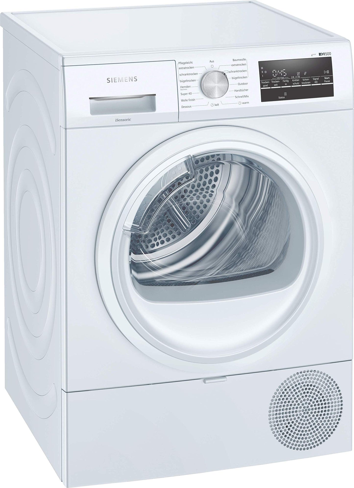 Siemens WQ35G2D00 iQ500 Wärmepumpentrockner für 8 kg Wäsche, 176 kWh pro Jahr, speedPack, autoDry, Outdoor-Programm
