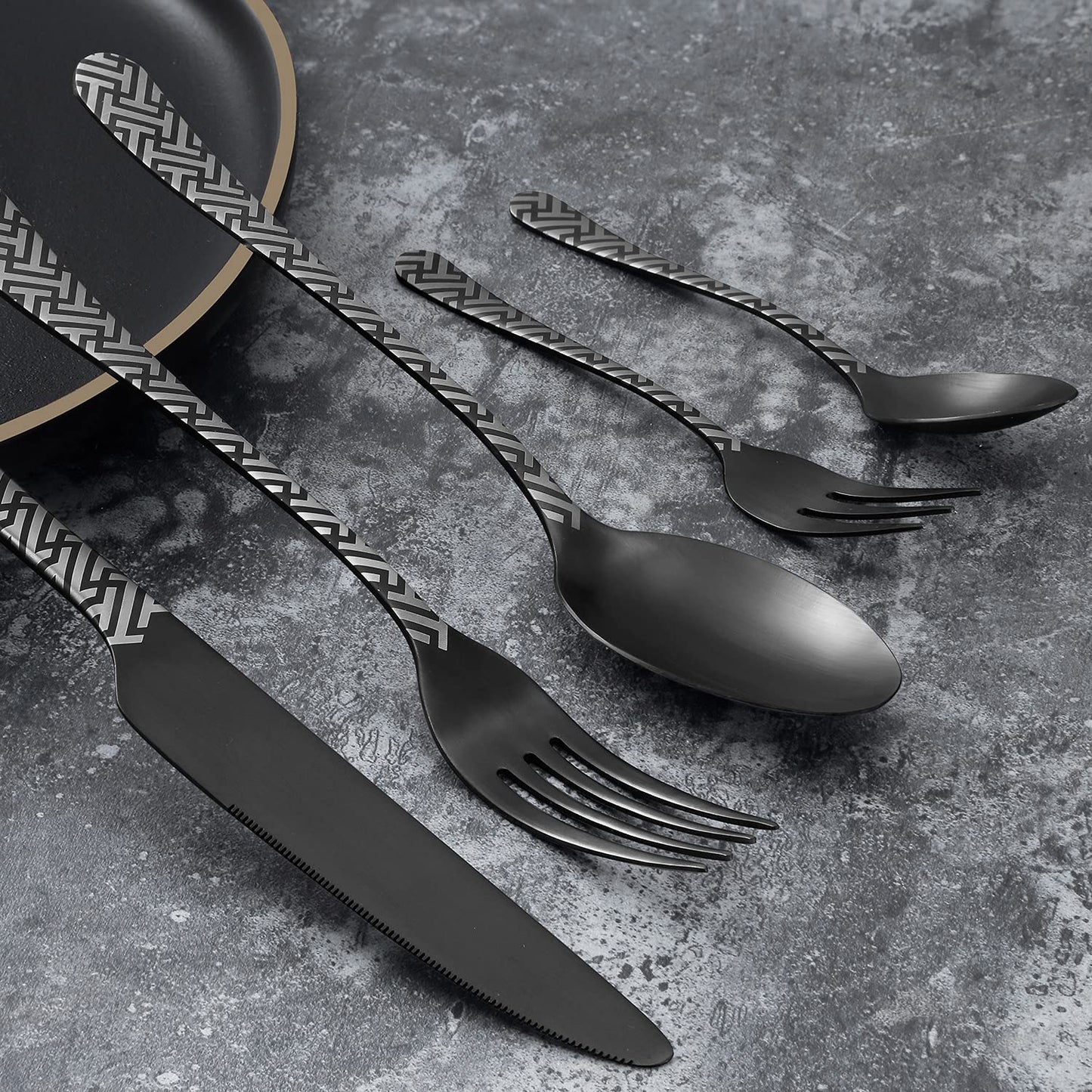 BEWOS Besteckset für 6 Personen, 30-teiliges Besteckset aus Edelstahl, Besteckset aus Silber, inklusive Messer, Gabeln und Löffel, hochglanzpoliert und spülmaschinenfest