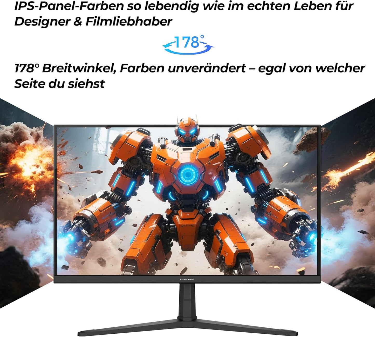 LC-POWER FHD Curved Monitor 32 Zoll, 165 Hz, 1920x1080, 1ms, 1500R und Freesync mit G-Sync-Kompatibilit, HDMI & DP, VESA, LC-M32-FHD-165-C-A