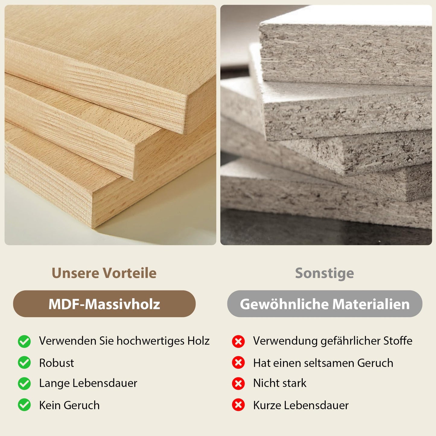 Lvifur Sideboard, Küchenschrank mit 2 Türen für Wohnzimmer, Küche, Esszimmer,80cm Breit Küchenbuffet aus Holz mit Arbeitsplatte & Ausreichend Stauraum für Flur