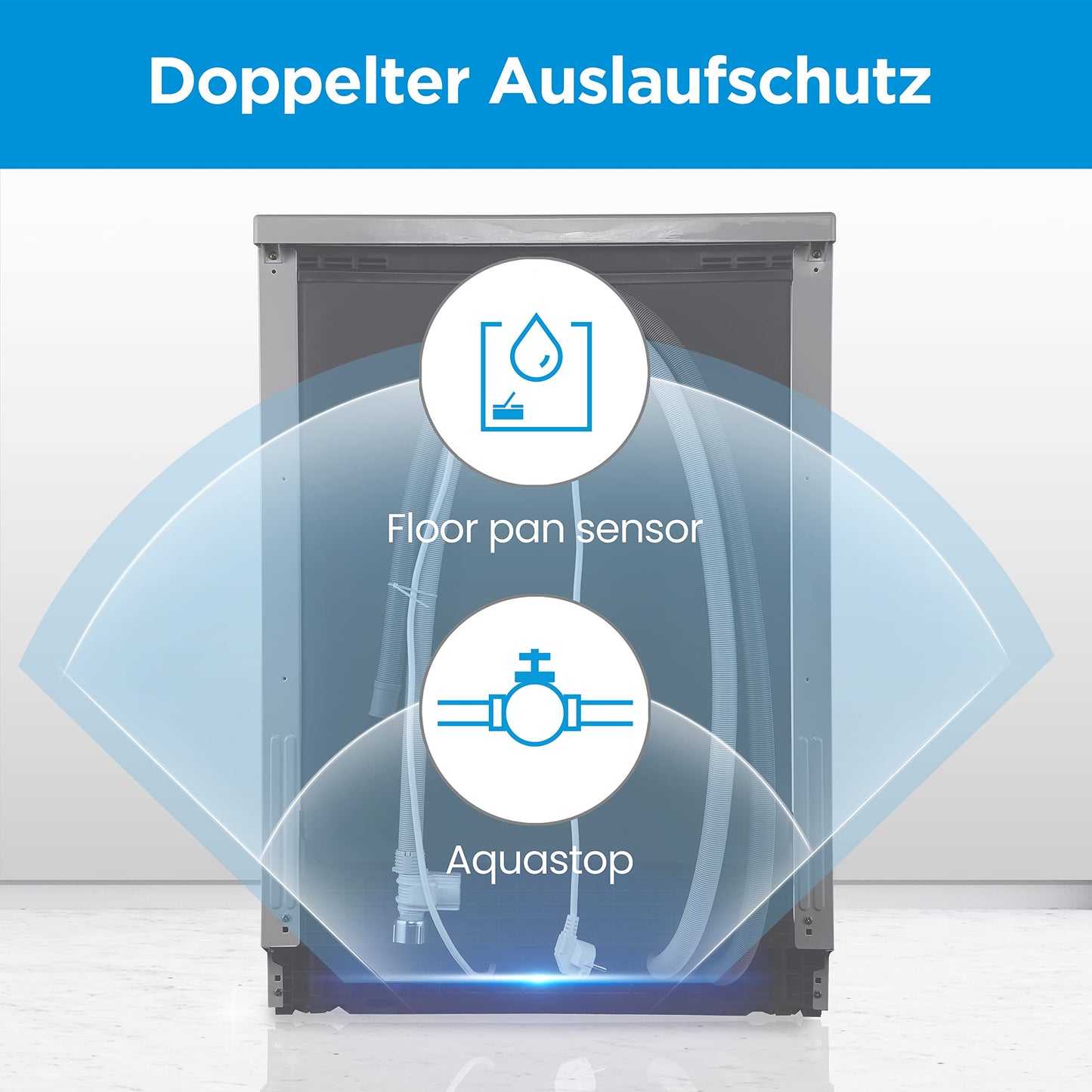 Midea MDWEU1435XSS-W Dishwasher, Integrated, 14 Place Settings, 60 cm, Partially Integrated with WiFi, Extra Drying, 7 Programmes, 47 dB, 0-24 Hours Start Time Delay, Stainless Steel