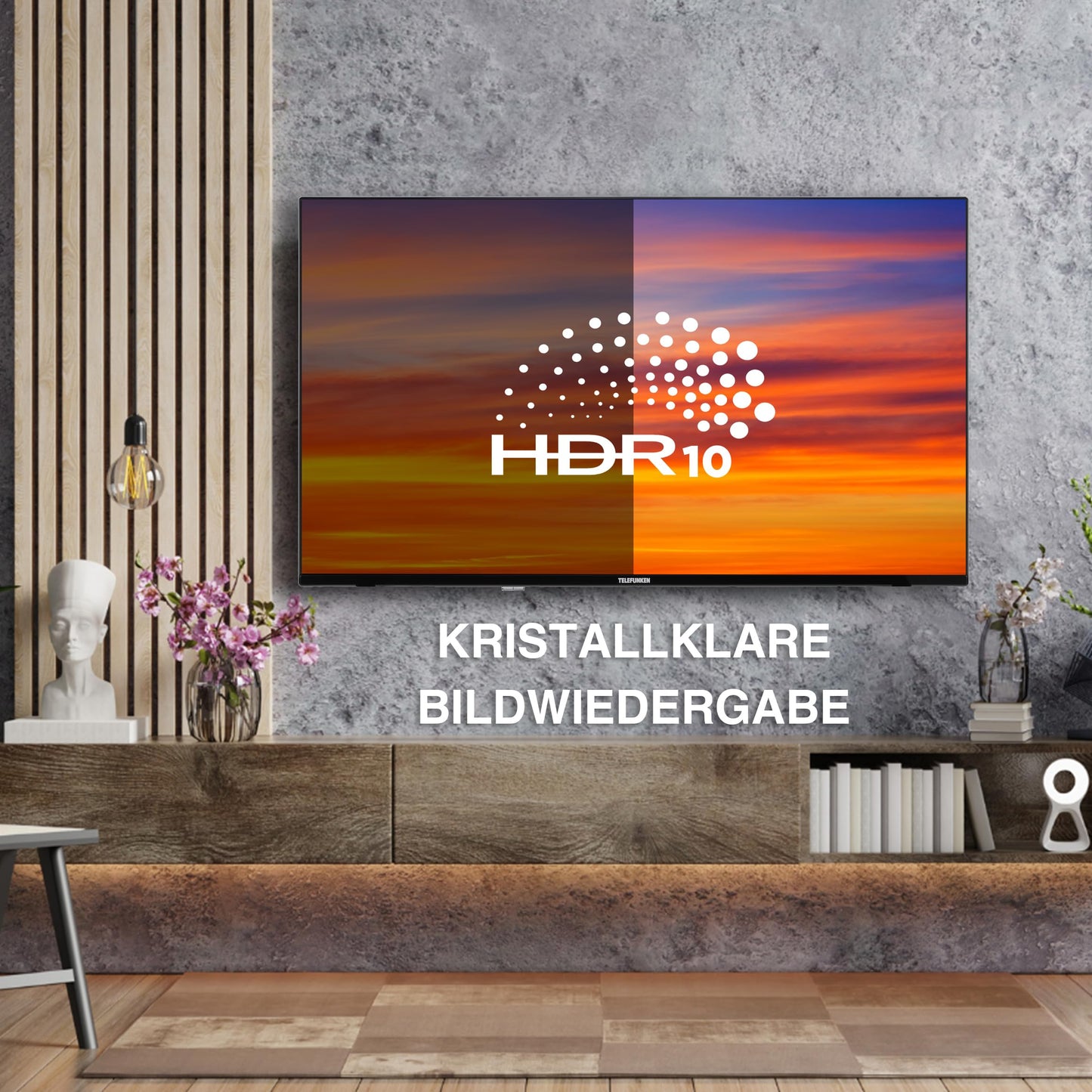 TELEFUNKEN QLED TV 32 Inch TV Full HD Android Smart TV (HDR, Triple Tuner, Bluetooth) QF32AN750S
