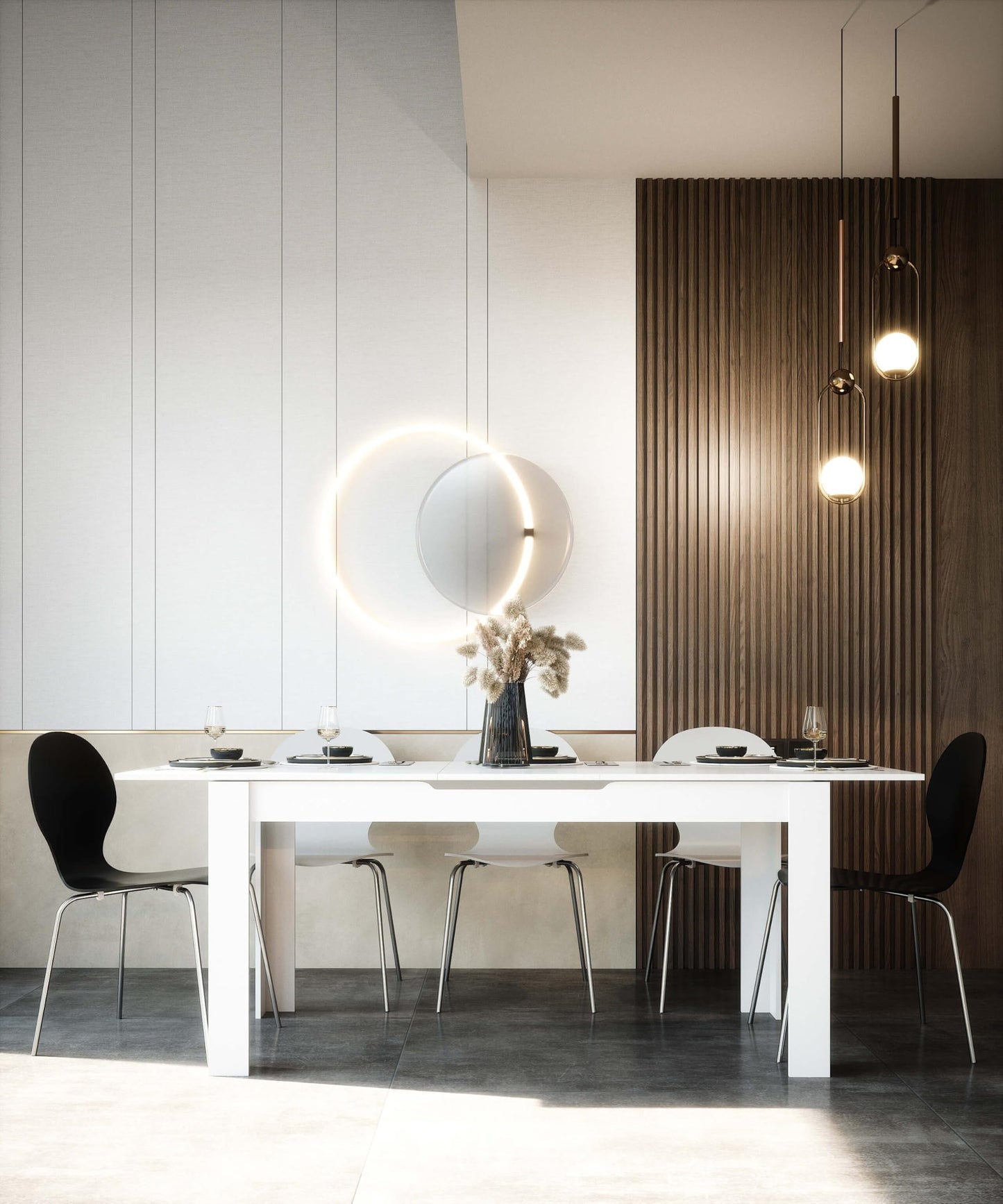 Newfurn Dining Table Wild Oak Dining Room Table Kitchen Table Dining Table II 120 x 76.5 x 70 cm (W x H x D) Extendible up to 160 cm including 40 cm Table Top Anthracite Kitchen Table Dining Table