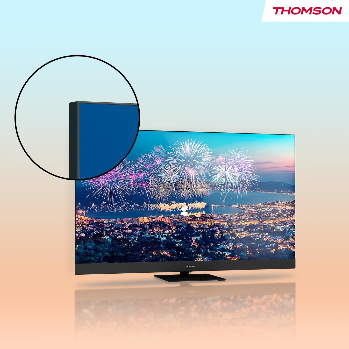 THOMSON 55QG6C14 QLED Plus Google Smart TV, Wi-Fi, Dolby Audio, Built-in Front Speaker, Bluetooth 5.1, Triple Tuner (Cable/Satellite/Antenna), HDMI, CI+, A+ Panel