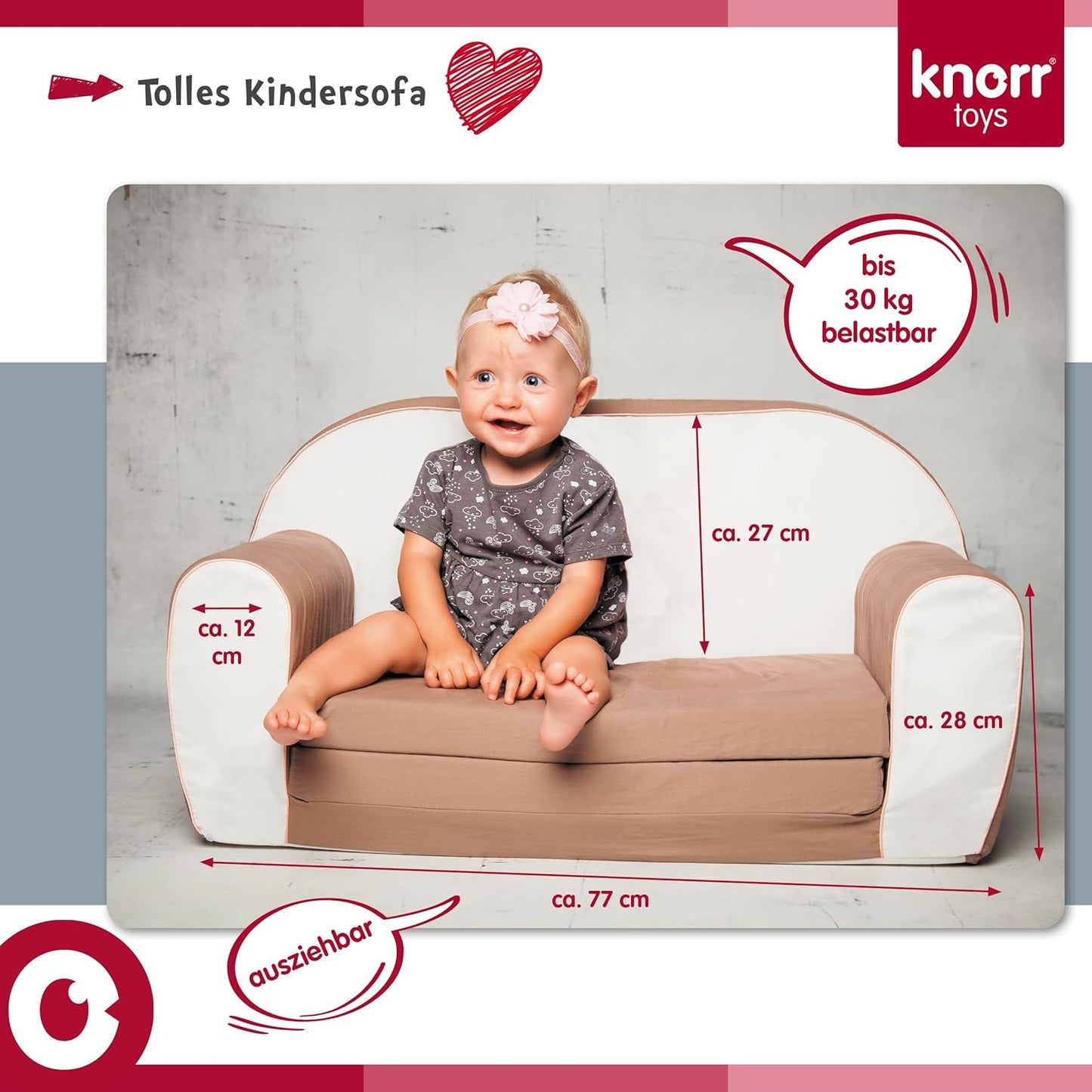 Knorrtoys 75033 Children's Sofa Lucky Bear