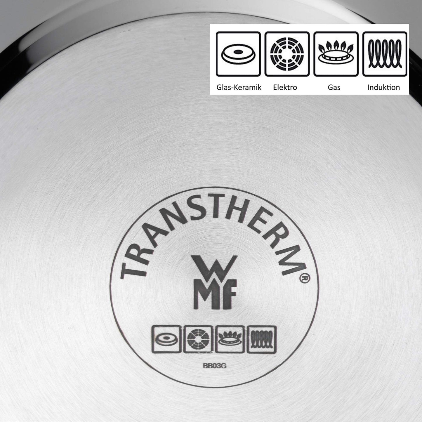 WMF Provence Plus Topfset Induktion 5-teilig, Kochtopf Set unbeschichtet mit Glasdeckel, für alle Herdarten geeignet, Induktions Töpfe Set, ohne Skalierung, Cromargan Edelstahl poliert