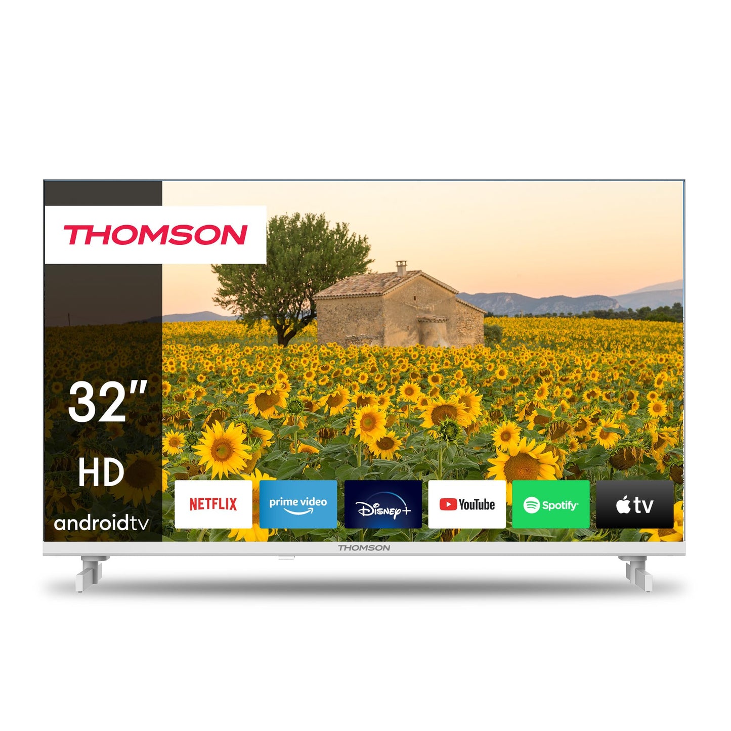 Thomson 43 Zoll (109 cm) 4K Ultra HD Weiß Smart Android TV, Google Assistant, Wi-Fi, Dolby Digital, Bluetooth, Triple-Tuner (Kabel,Satellit,Antenne), HDMI, CI+, A+ Panel – 43UA5S13W