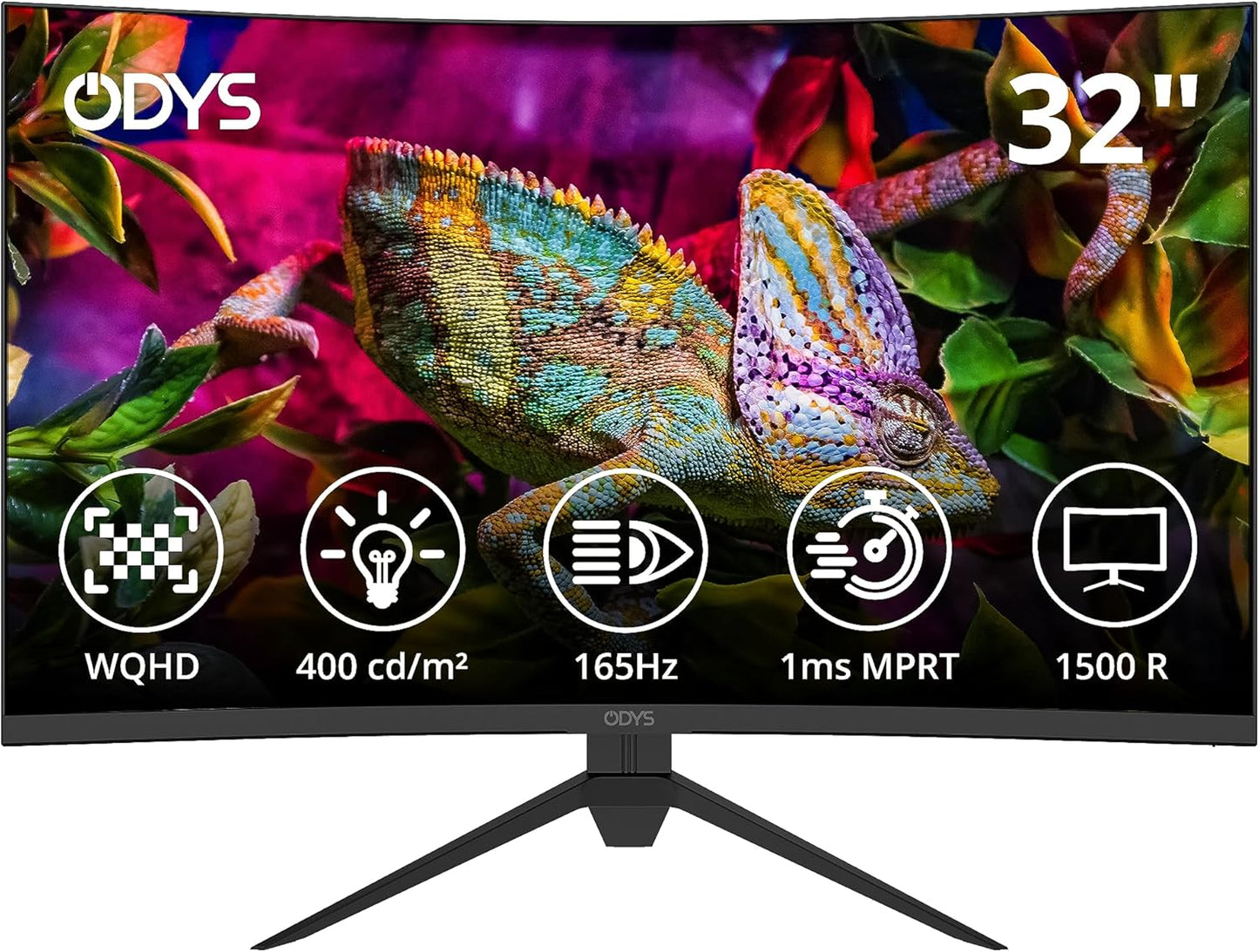 ODYS i27-Q-180-27 Inch Gaming Monitor (69 cm Screen, WQHD, 2,560 x 1,440 Pixels, 180 Hz, 1ms Response Time (MPRT), Fast IPS Panel, 120% sRGB, FreeSync, 2x HDMI, 2x Display Port)