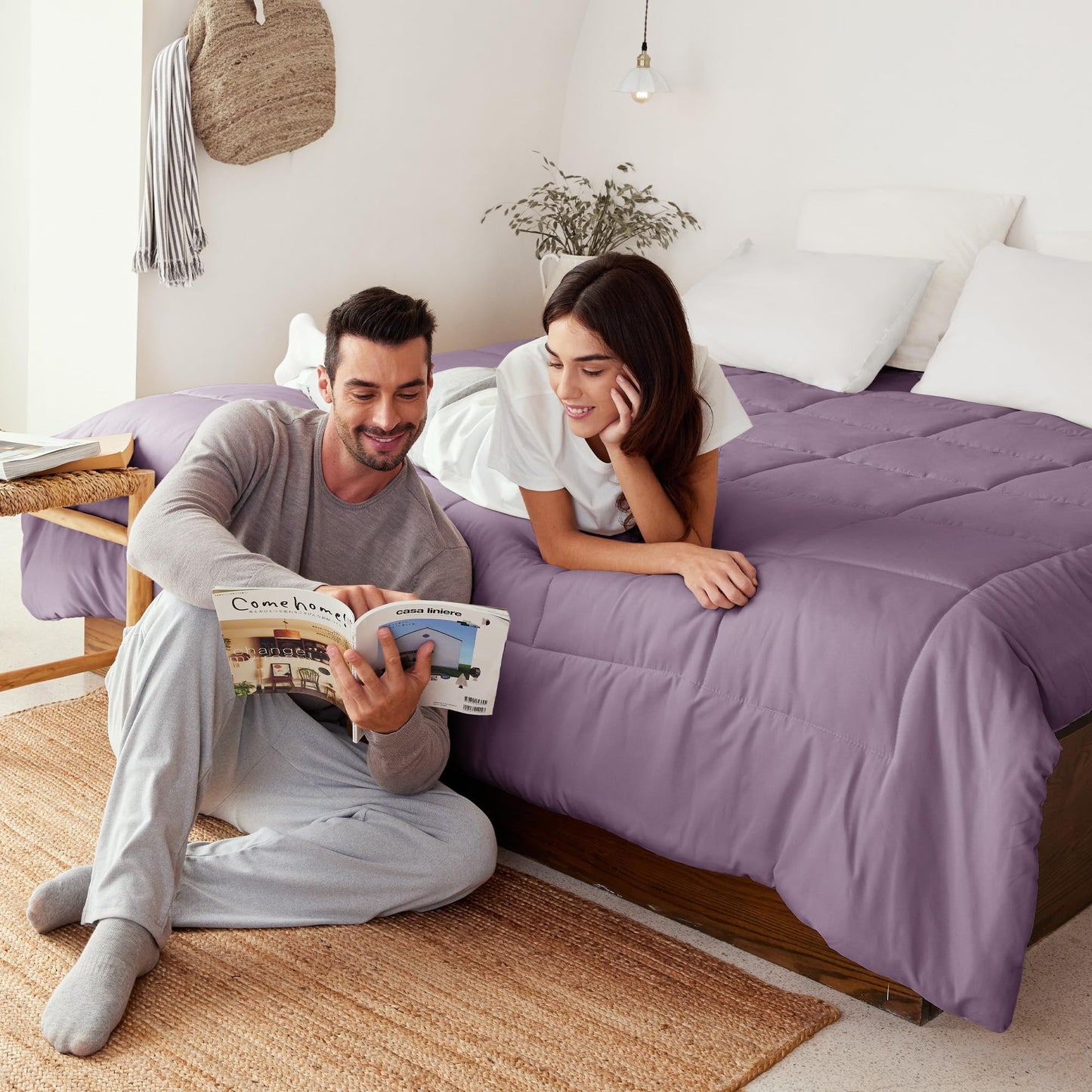 Exclusivo Mezcla 4-Season Duvet 155 x 220 cm, Warm and Light Sleeping Blanket without Cover, Turquoise/Aqua