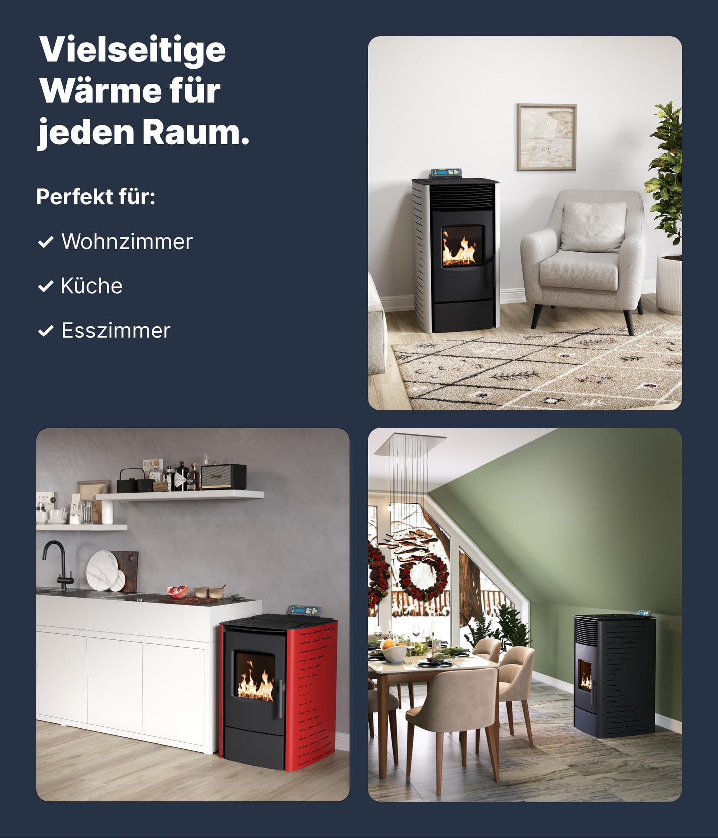 Nemaxx Pellet Stove, Pellet Fireplace