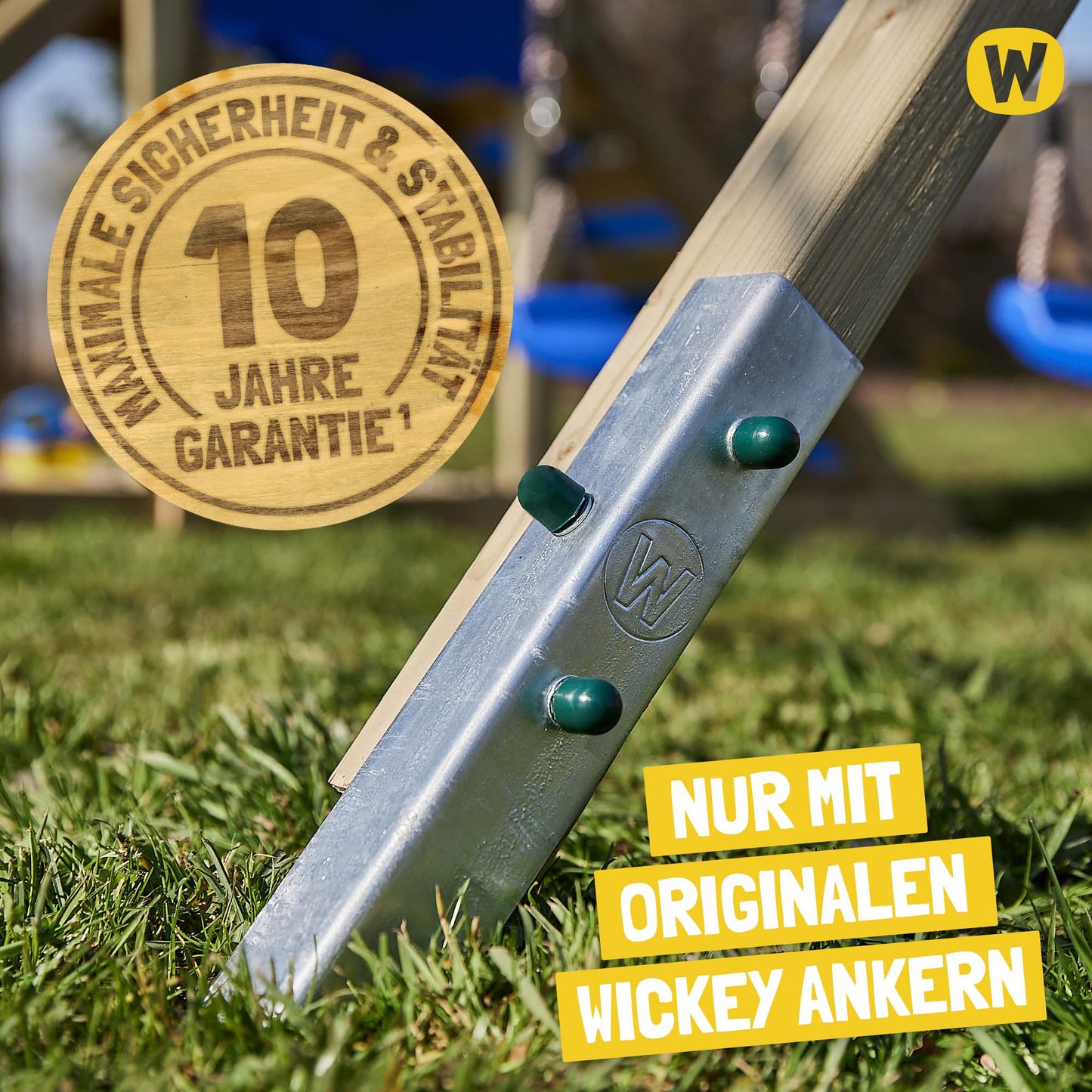 WICKEY Spielturm Klettergerüst StormFlyer mit Schaukel & roter Rutsche, Outdoor Kinder Kletterturm mit Sandkasten, Leiter & Spiel-Zubehör für den Garten