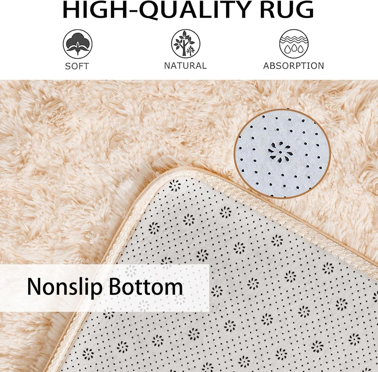 Obundi Pink Rug, Fluffy Living Room, Rugs, Teenager's Room, Girls, Soft Non-Slip Bedroom Carpet, Office, Small Rug (Pink, 60 x 120 cm)