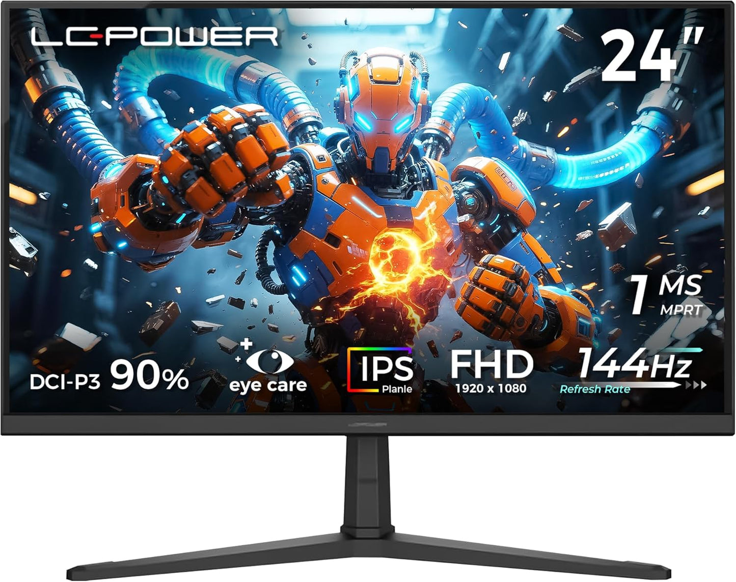 LC-POWER FHD Curved Monitor 32 Zoll, 165 Hz, 1920x1080, 1ms, 1500R und Freesync mit G-Sync-Kompatibilit, HDMI & DP, VESA, LC-M32-FHD-165-C-A