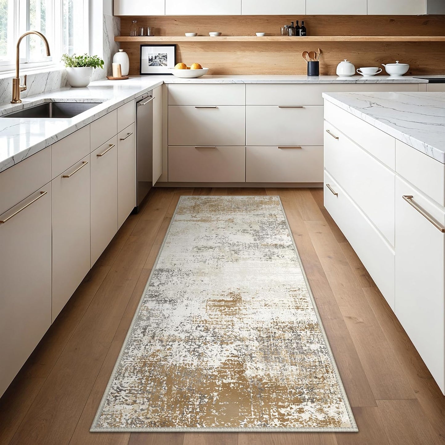BEIMO Waschbarer Teppich Wohnzimmer, Abstrakt Design Teppich Schlafzimmer Kurzflor, Groß Teppiche rutschfest Weiche für Badezimmer Esszimmer Flur, 120x170cm