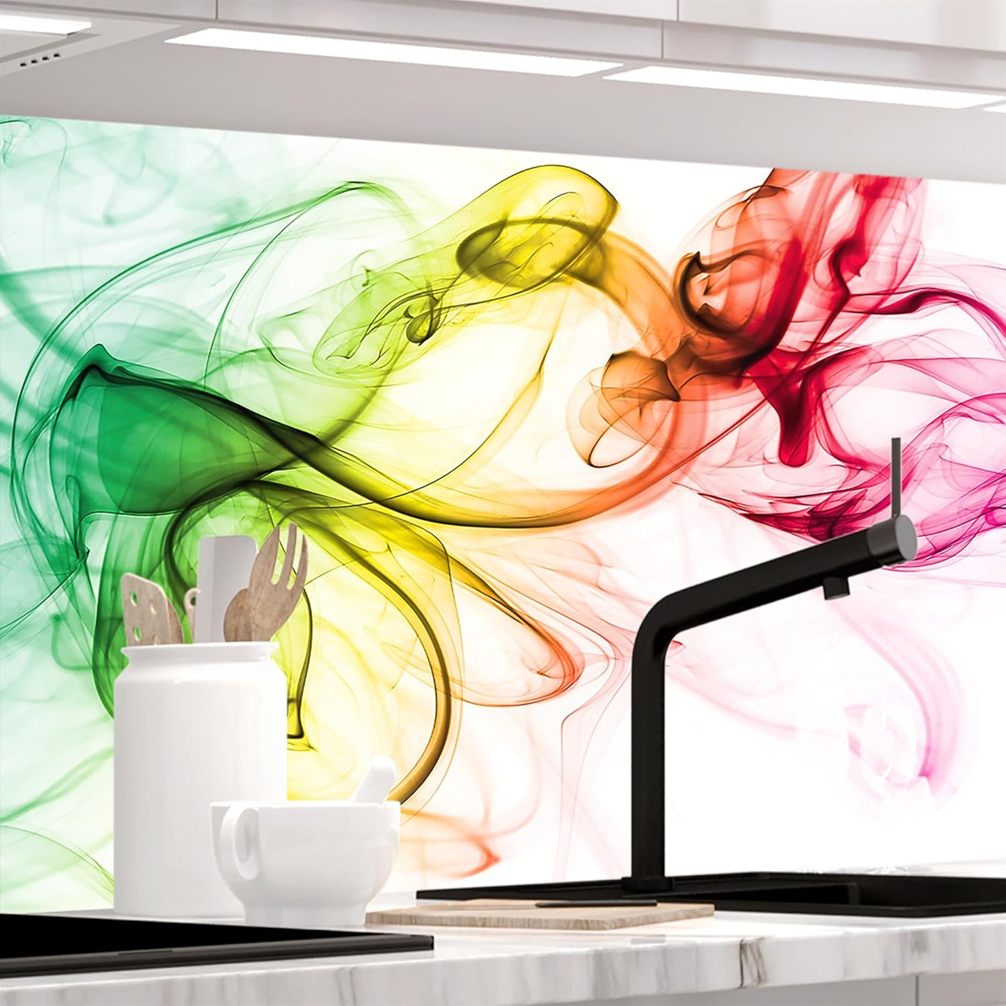 StickerProfis Küchenrückwand selbstklebend Matt-Optik - STEINWAND Ashlar - 1.8mm, Versteift, alle Untergründe, Hart PET Material, Premium 60 x 80cm