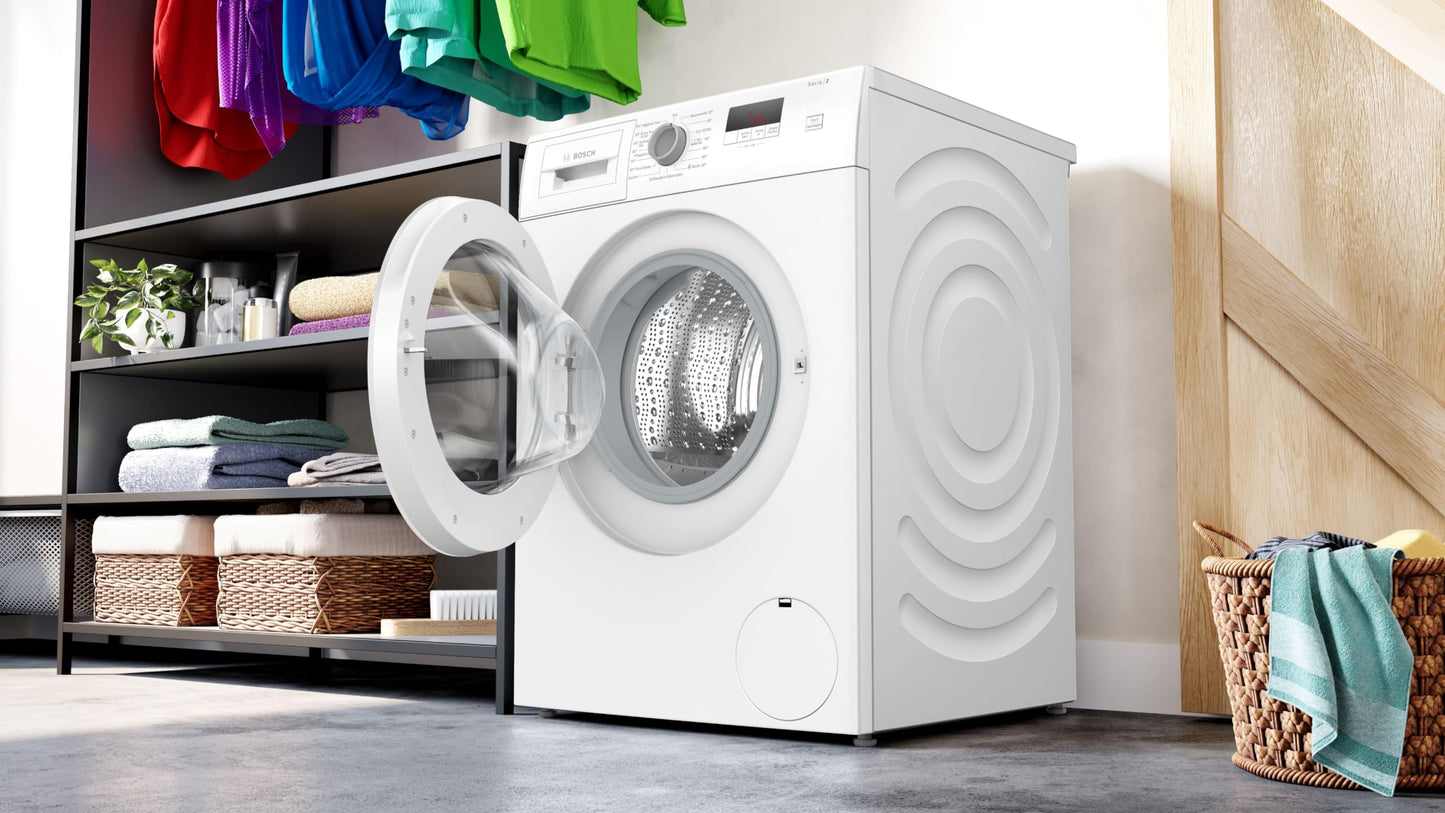 Bosch WAN282K3 Series 4 Front Load Washing Machine, 8 kg, 1400 rpm, SpeedPerfect, Maximum Energy and Water Savings, Refill Function, Extra Hygienic, AquaStop, IronAssist