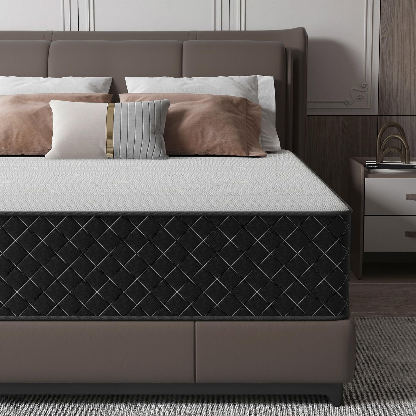 MOLPHIT Mattress 140 x 200 cm, Height 25 cm, Oeko-Tex Certified, Hardness H3 and H4, 7-Zone Pocket Spring Mattress with Comfort Foam, Fabric with Soft, Durable and Skin-Friendly, 140 x 200 x 25 cm