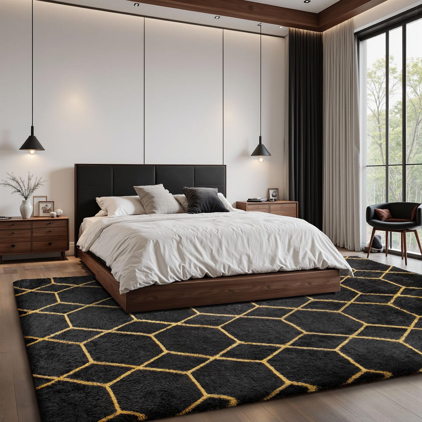 Sour Lemon Hochflor Teppich Grau Carpet Wohnzimmer 240x300 Waschbar Anti-Rutsch Extra Große Teppiche Schlafzimmer Flauschige Moderne Teppiche Matte Teppichen für Schlafzimmer Kinderzimmer