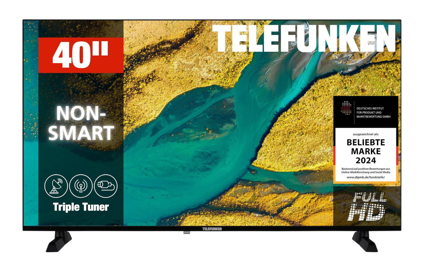 TELEFUNKEN VIDAA D43U790B2CW 4K TV 43 Inch Smart TV UHD, HDR TV with Dolby Vision, Triple Tuner and 6 Months HD+ Including LED TV, Black