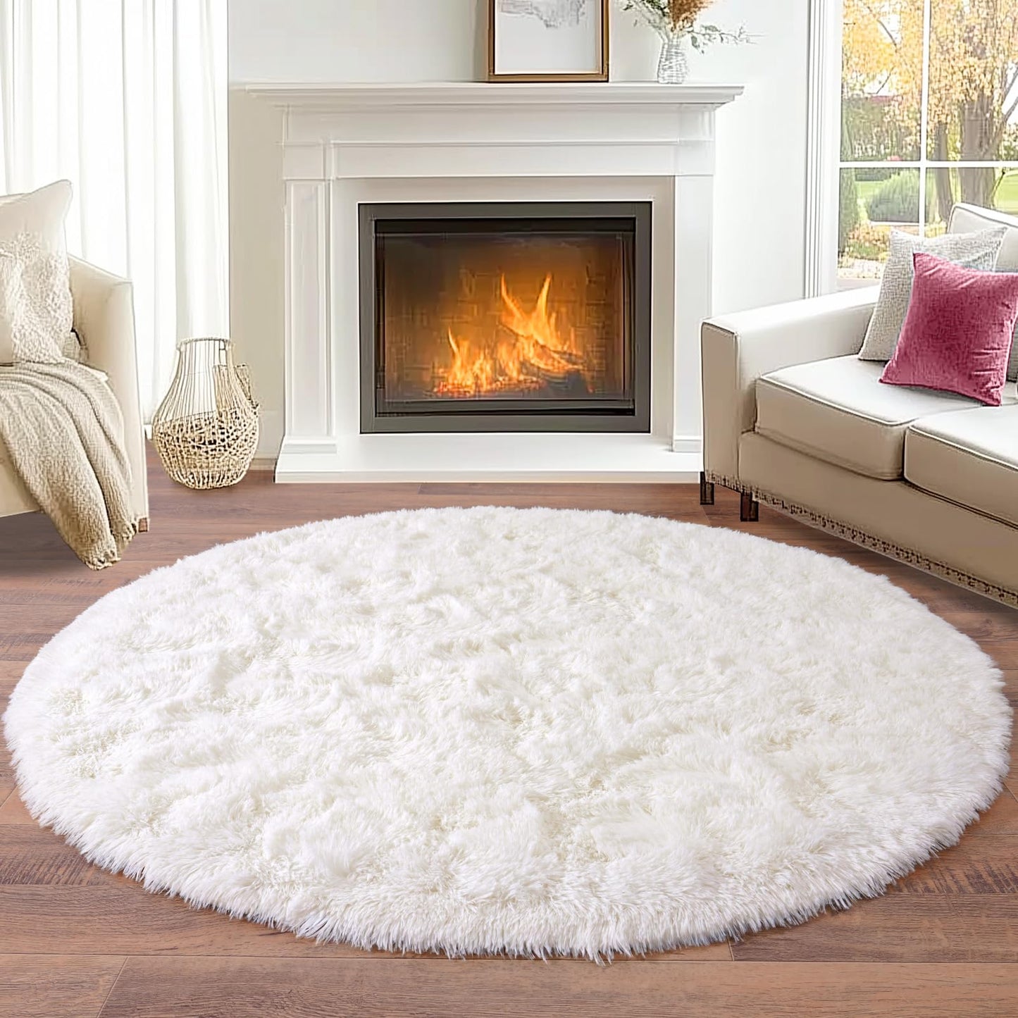 BSGIFT High Pile Rug, Grey, 160 x 230 cm, Shaggy Long Pile Fluffy Rug, Living Room, Modern Living Room Rug, Bed Rug, High-Pile Carpet, Non-Slip for Bedroom, Children's Room