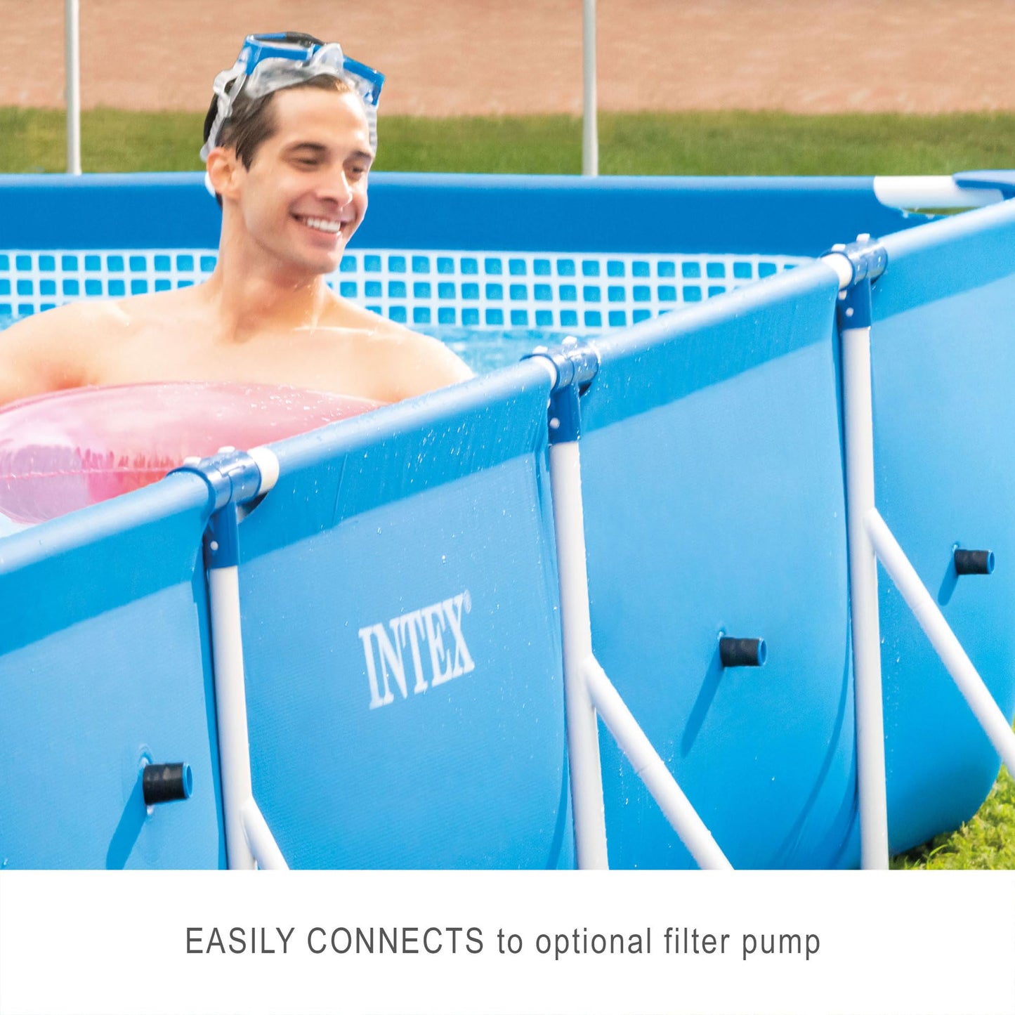 Intex Rectangular Frame Pool, Blau, 300 x 200 x 75 cm