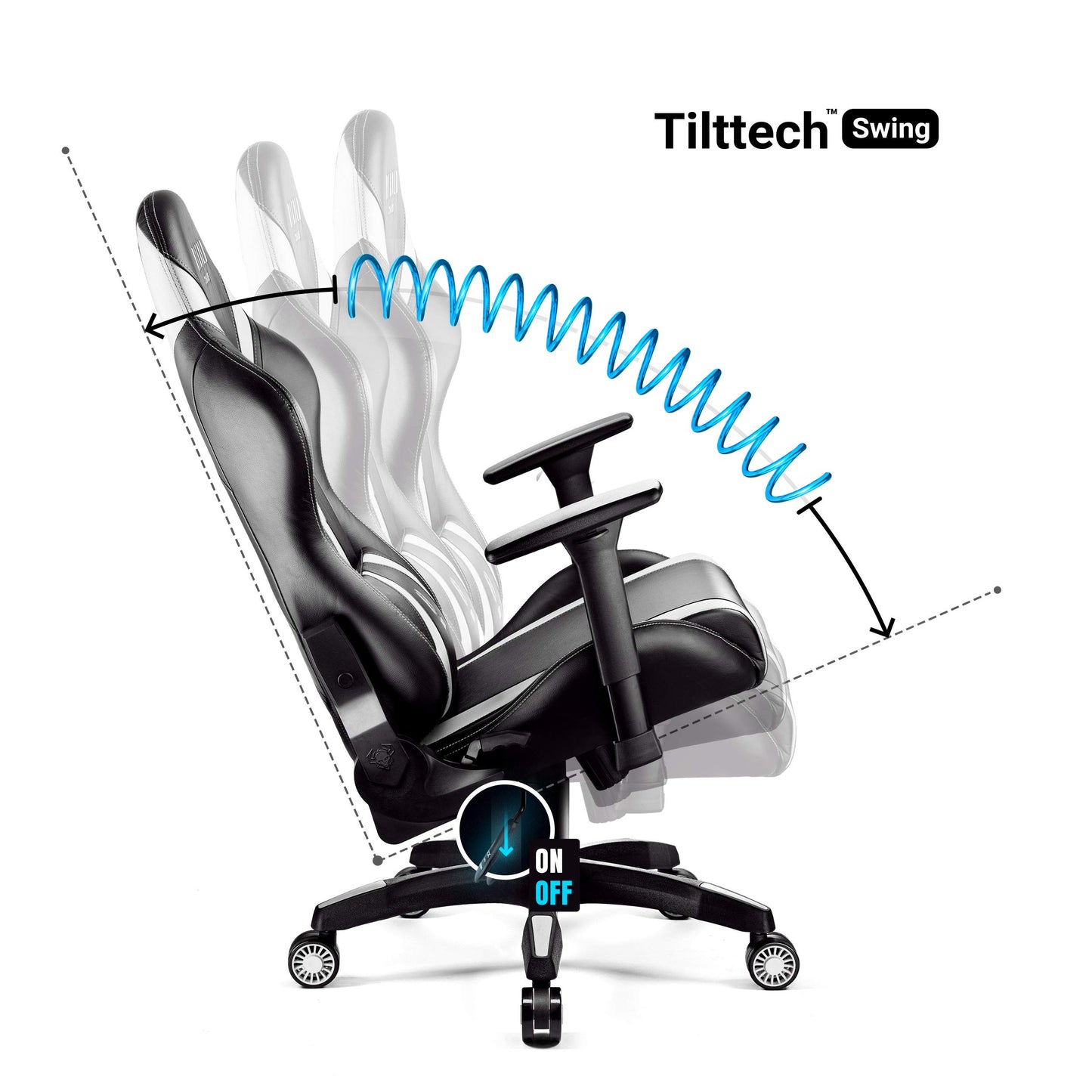 Diablo X-Horn Gaming Office Chair Desk Chair 3D Armrests Ergonomic Design Neck / Lumbar Cushion Imitation Leather Rocker Function