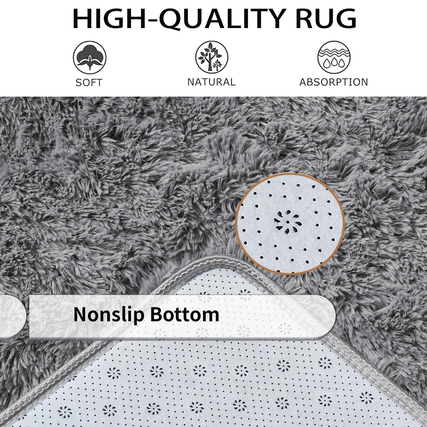 Obundi Pink Rug, Fluffy Living Room, Rugs, Teenager's Room, Girls, Soft Non-Slip Bedroom Carpet, Office, Small Rug (Pink, 60 x 120 cm)