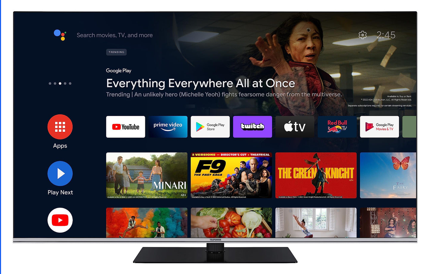 TELEFUNKEN QLED TV 32 Inch TV Full HD Android Smart TV (HDR, Triple Tuner, Bluetooth) QF32AN750S