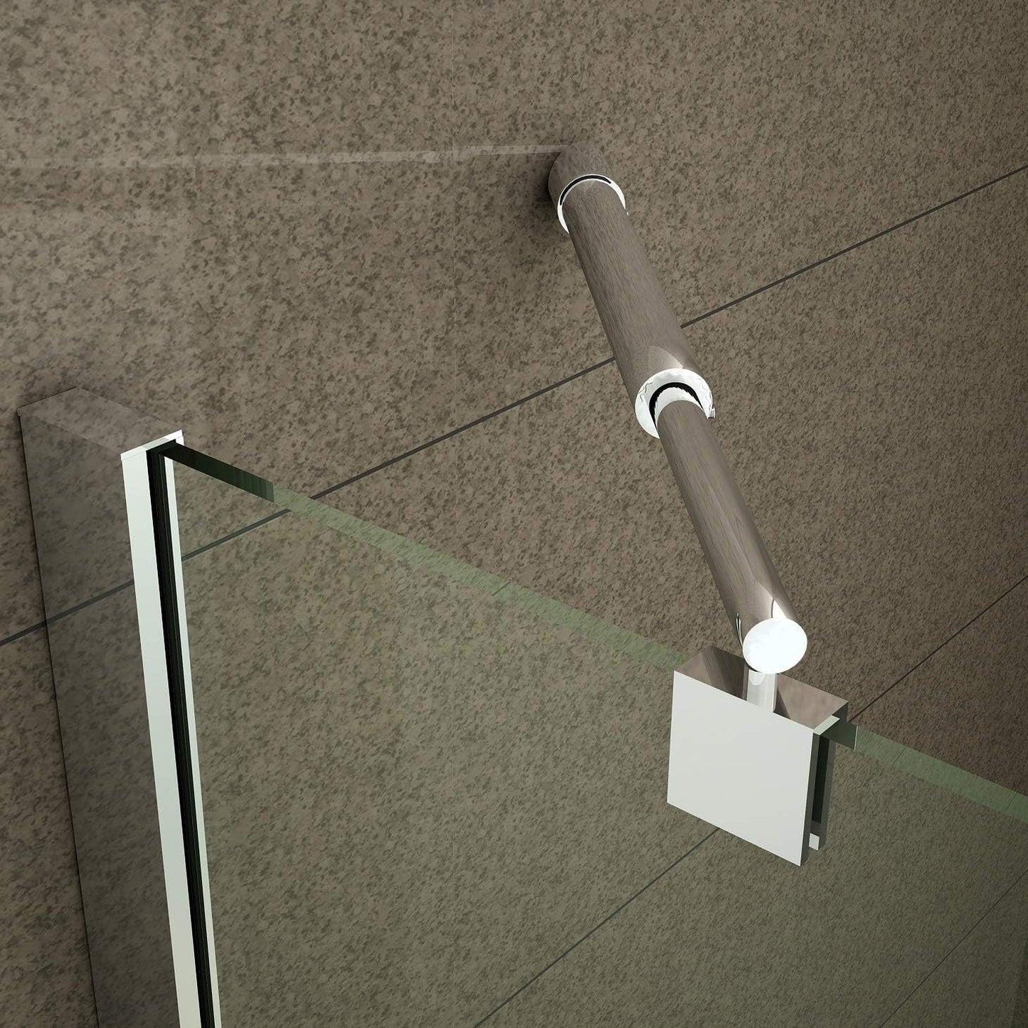 Shower Cubicle with Corner Entry 80 x 80 cm Height 190 cm Clear Glass 6 mm Tempered Glass Nano