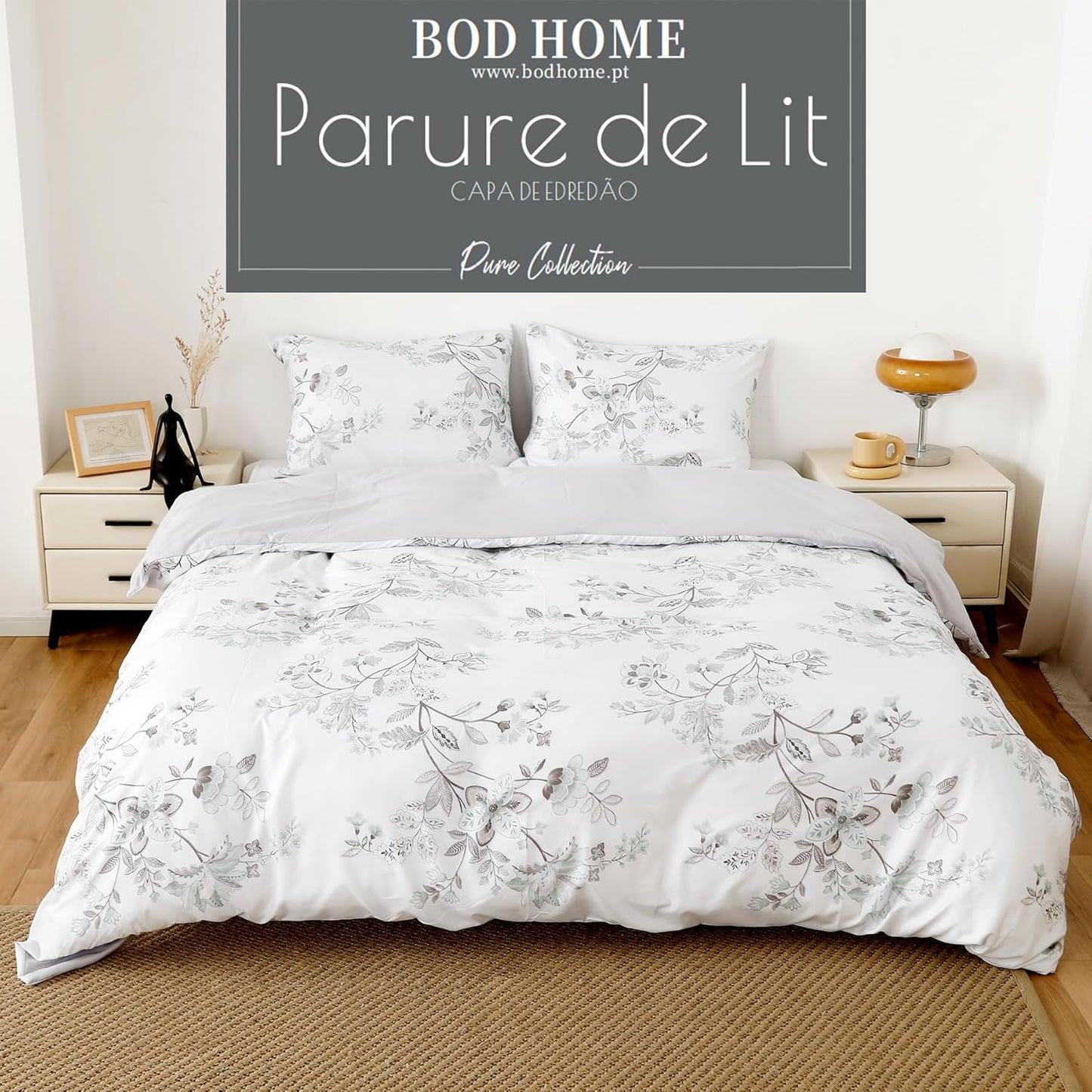 BOD HOME, Duvet & Pillowcase, 100% Polyester, Softness, Bed Linen Set 160 x 220 cm, Pillowcase 50 x 70 cm, Various Designs, Personalise Your Room, Ideal for the Winter Season