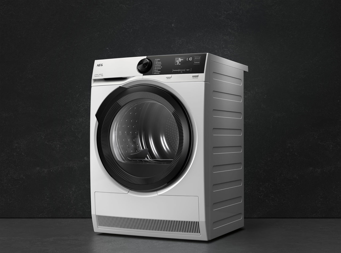 AEG Wärmepumpentrockner 8 kg, Serie 7000 SensiDry: Schonendes & energiesparendes Trockenverfahren, neue Energiekl. D, Mengenautomatik, Schontrommel, wechselende Drehrichtung, Knitterschutz, TR7T61580