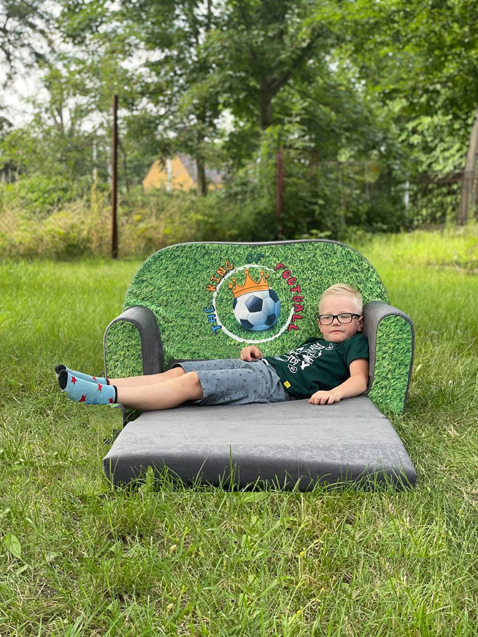 FORTISLINE Children's Sofa Mini Foldable 40 x 78 x 45 cm - Children's Sofa for Children 2-in-1 - Children's Couch Foldable - Foam Sofa Bed - Removable Cover - Many Designs