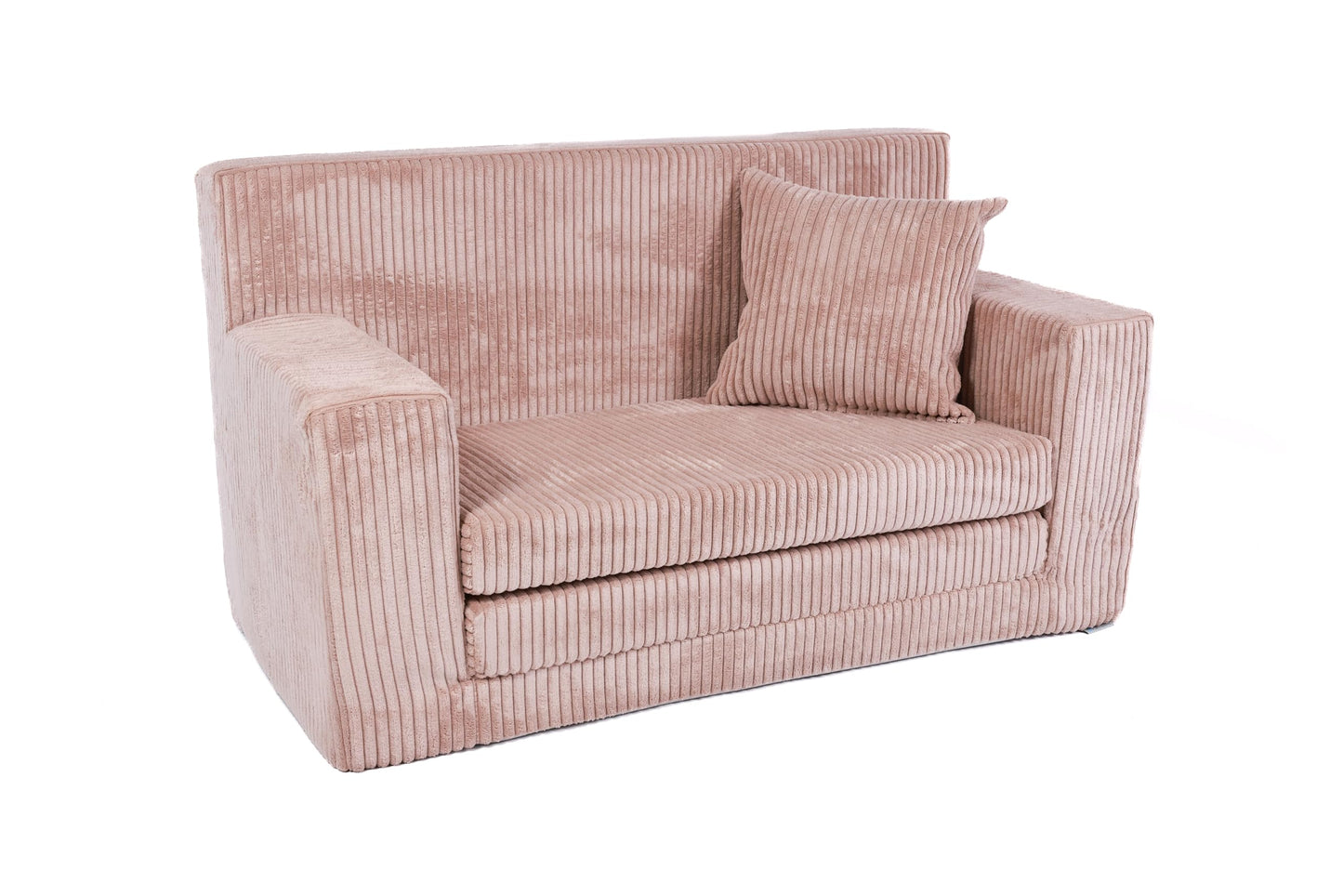 FORTISLINE - Kindersofa ausklappbar 83x47x43cm Oeko-TEX - Spielesofa für Kinder 2in1 - Kindercouch Aufklappen Bettfunktion - Schlafcouch aus Schaumstoff - Kuschel-Cord - Viele Muster (Grau)