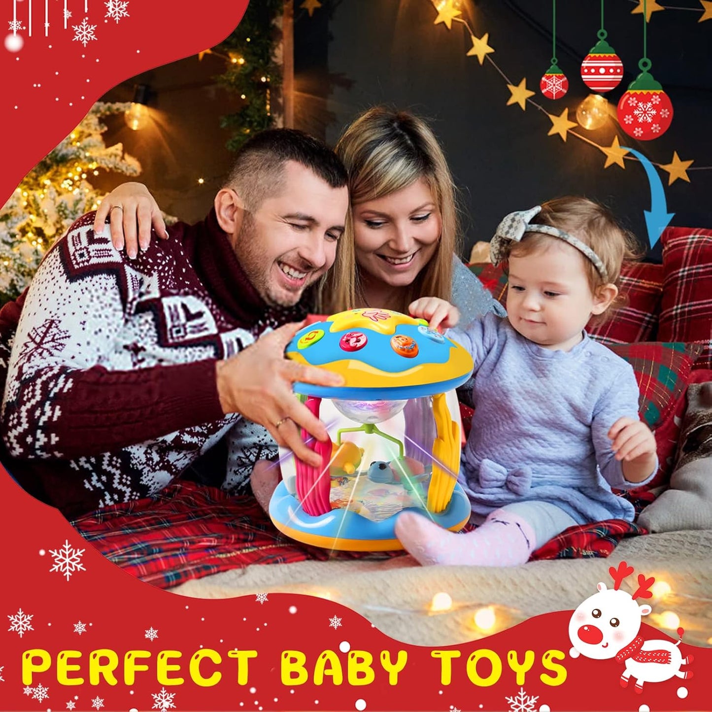 Baby Toy Girls Boy Rotating Projector 12 18 Months with Music/Light Children's Toy from 1 2 Years Children Baby Toy Gift Early Learning for Toddler