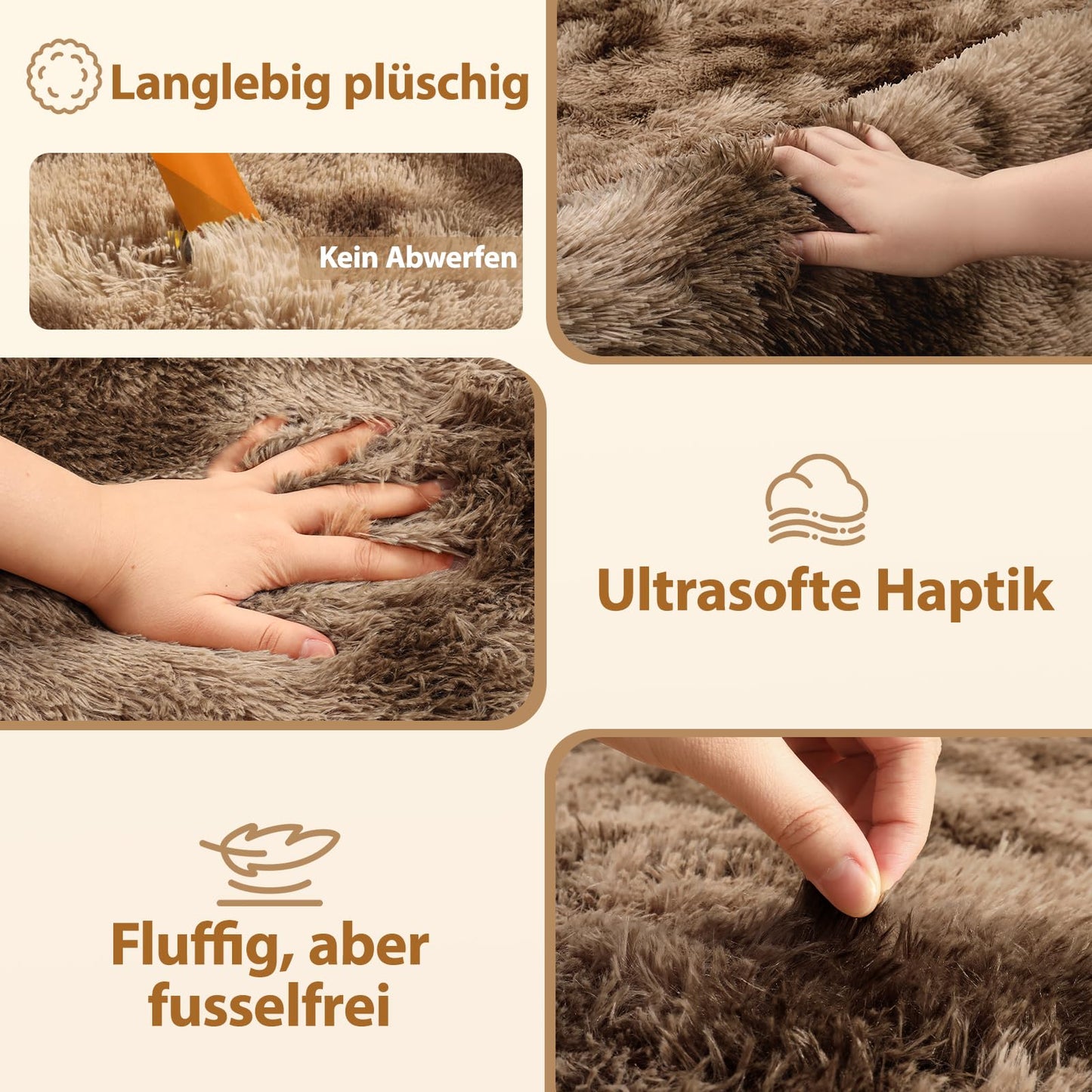 ZRSDIXKI Living Room Rugs 160 x 230 cm, Extra Large Shaggy Soft Rug, Fluffy Area Carpet, Modern Tie-dye Carpet, Washable Rugs for Home Decor, Bedroom, Dorm, Kids Room Lounge Office, Dark Grey