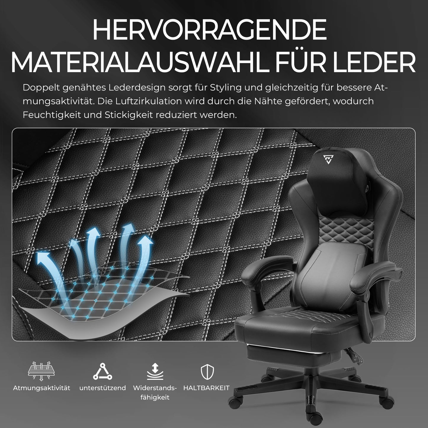 Vigosit Gaming Chair with Heated Massage Lumbar Support, Fabric Gamer Chair with Bag Spring Cushion and Footrest, Horse and High Gamer 150 kg Load Capacity (Pale Pink)