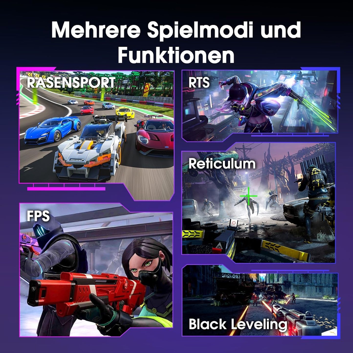 Amzfast 32 Zoll Curved Gaming Monitor (240Hz, 1920x1080, 1ms MPRT, 1500R), Adaptive-Sync, 90% DCI-P3, 120% sRGB, 300cd/m², HDMI 2.0 & DisplayPort 1.4 (AMZG32C3F)
