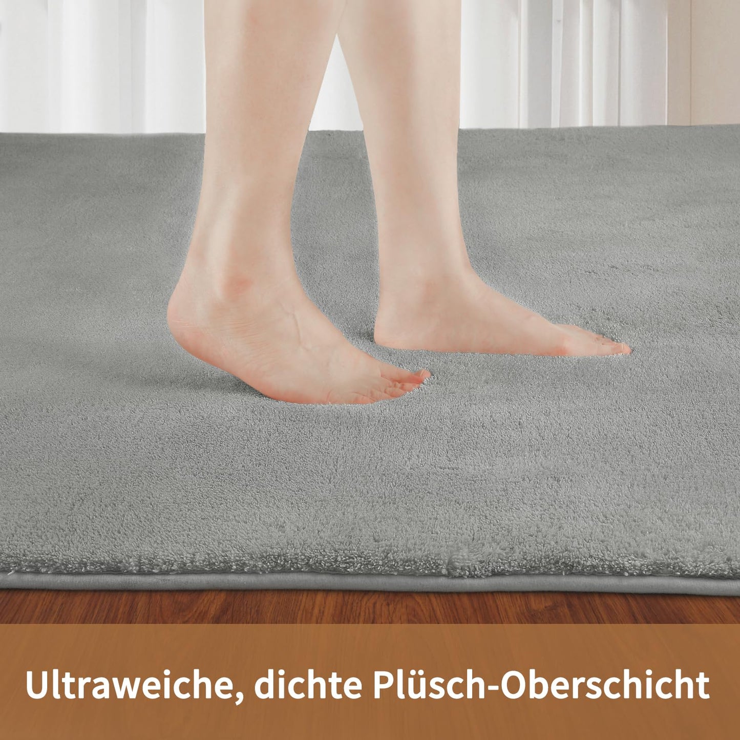 Sour Lemon Teppich Wohnzimmer 240x300, Kinderzimmer Mädchen Junge Schlafzimmer Grau, Kurzfloriger Weicher Wohnzimmerteppich, Flauschig, Waschbar