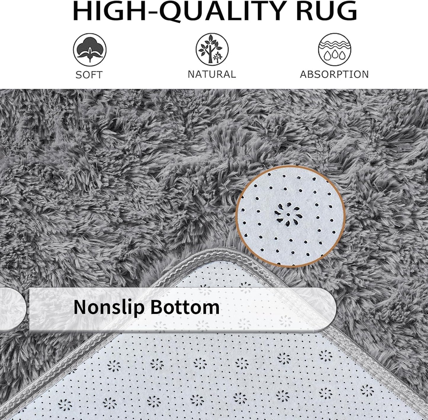 Obundi Pink Rug, Fluffy Living Room, Rugs, Teenager's Room, Girls, Soft Non-Slip Bedroom Carpet, Office, Small Rug (Pink, 60 x 120 cm)