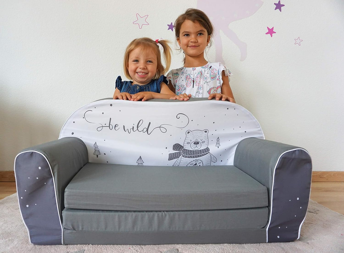 KNORRTOYS.COM Bear 68449 Children's Sofa, Grey