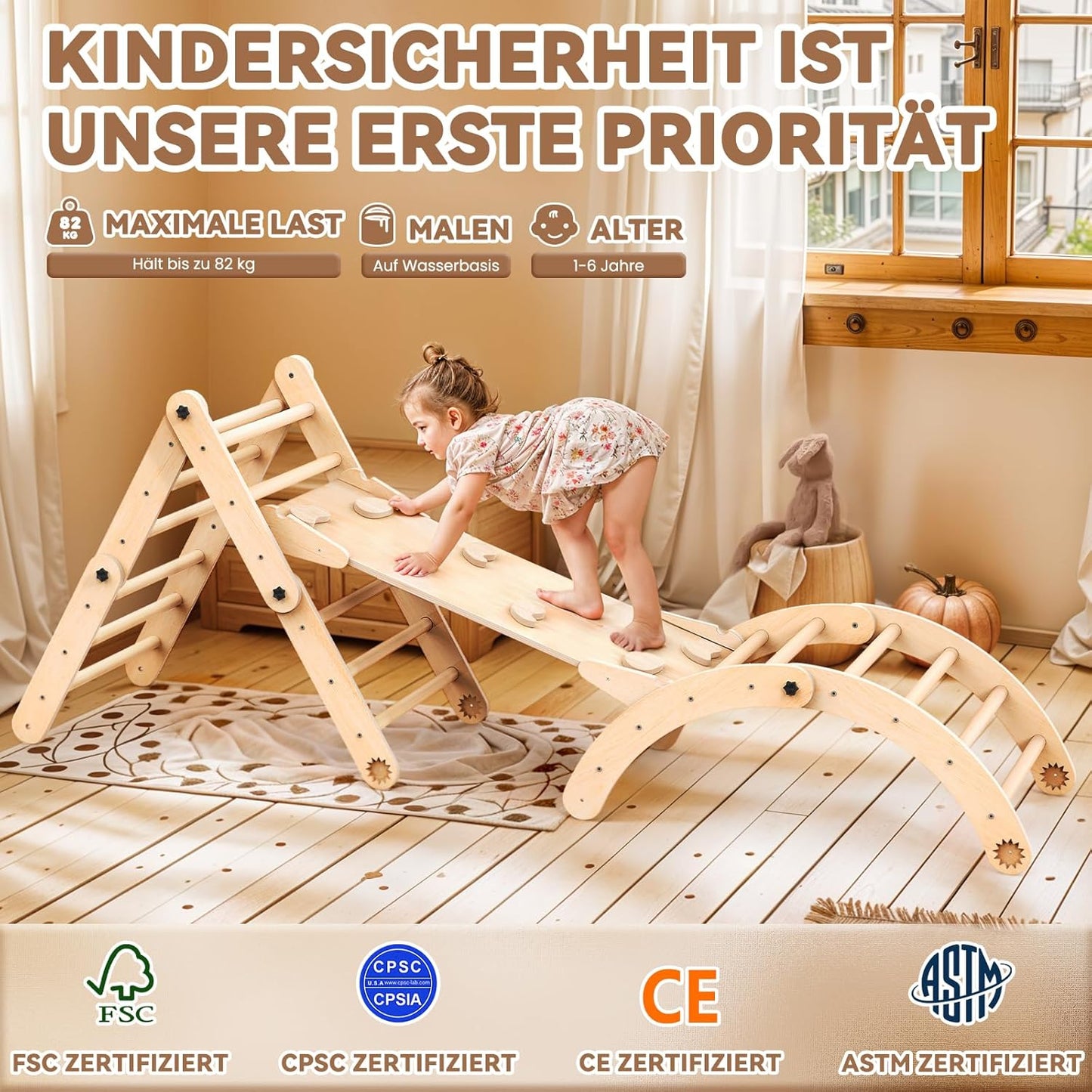 Indoor Climbing Frame, Climbing Triangle, Wooden Climbing Arch with Slide Indoor, Climbing Baby Children's Slide, Indoor Climbing Frame Children, Montessori Climbing Frame, Pikler Triangle Climbing