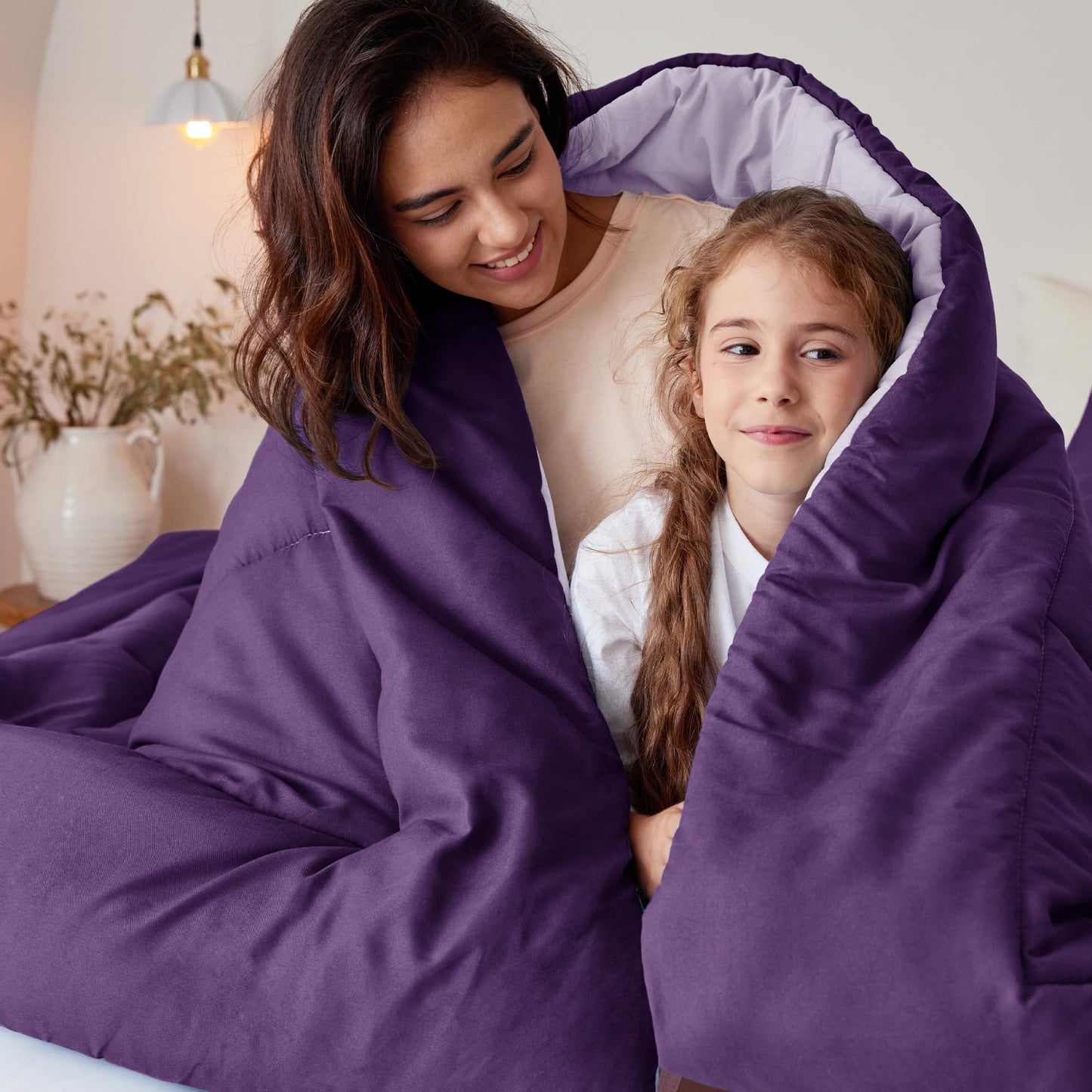 Exclusivo Mezcla 4-Season Duvet 155 x 220 cm, Warm and Light Sleeping Blanket without Cover, Turquoise/Aqua