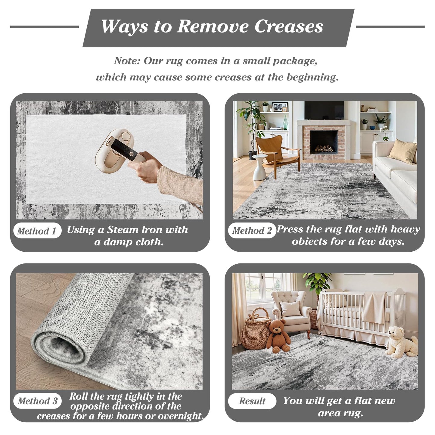 Cekene Washable Area Rugs for Living Room Large 160 x 230 cm Taupe Ultra Thin Bedroom Rugs Non-Slip Modern Abstract Floor Rug for Dining Room Kitchen Office