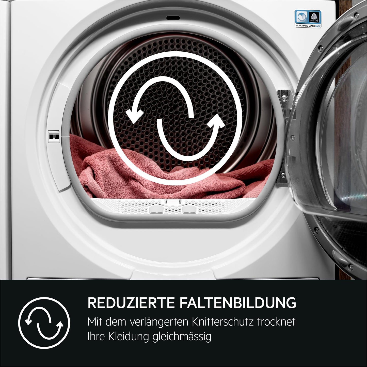 AEG TR7T60690 Heat Pump Dryer / Series 7000 with SensiDry – Gentle and Energy Saving / A+++ / Automatic Volume / 9.0 kg / Gentle Drum / Wrinkle Protection, Wieß