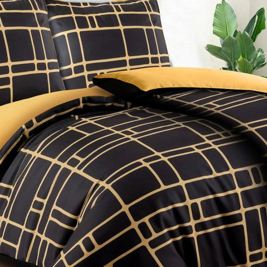 Pamposh Bed Linen 135 x 200 cm 4-Piece Bed Linen Grey 2 Duvet Covers 135 x 200 cm + 2 Pillowcases 80 x 80 cm, Oeko-Tex Bedding Sets Ultra Soft Microfibre with Zip