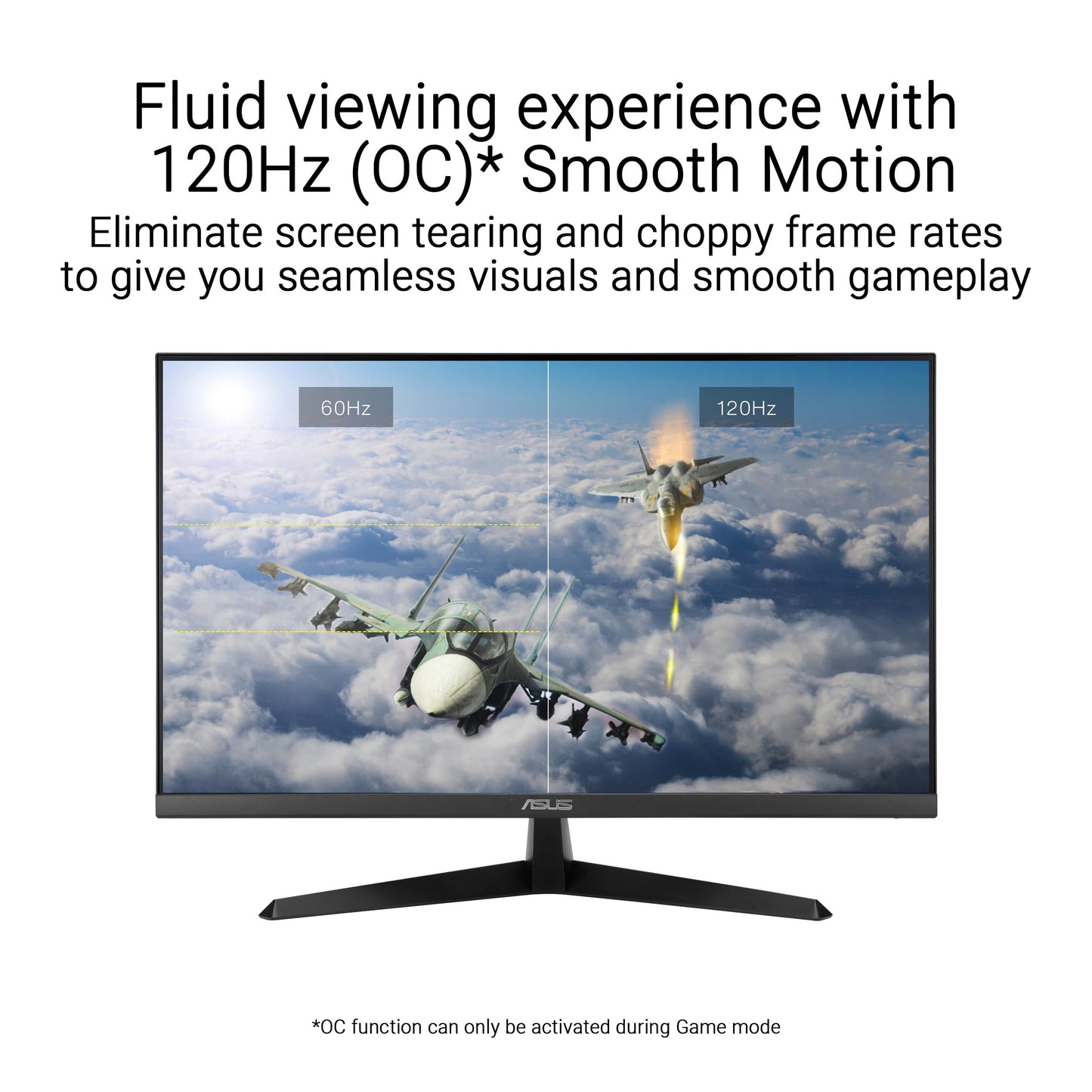 ASUS Eye Care VY279HGR - 27 Inch Full HD Monitor - 120 Hz, 1ms MPRT, AdaptiveSync, GameFast Input - IPS Panel, Vesa 100x100, 16:9, 1920x1080, HDMI, D-Sub
