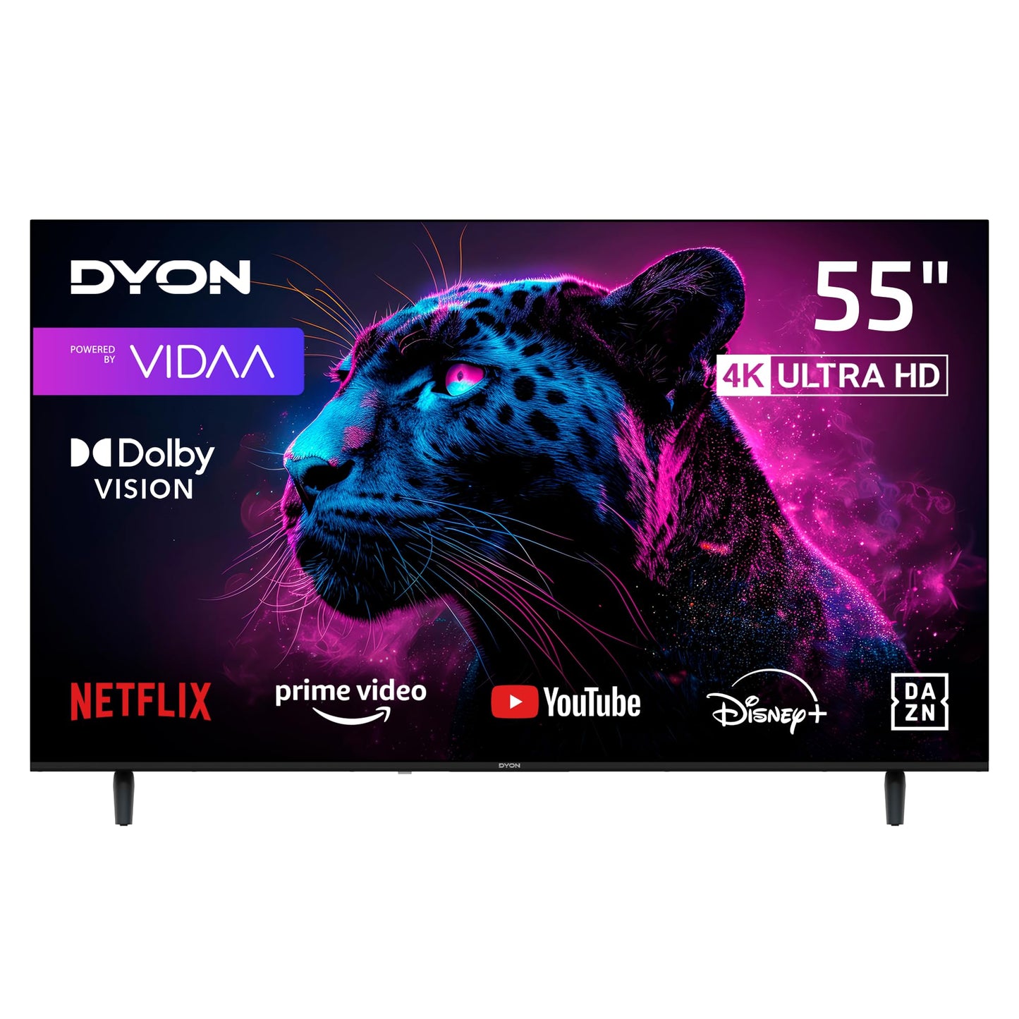 DYON Movie Smart 43 VX TV, 43 inches (108 cm), Full HD Smart TV, HD Triple Tuner (DVB-C/-S2/-T2), App Store, Prime Video, Netflix, YouTube, DAZN, Disney+ (Model 2023)