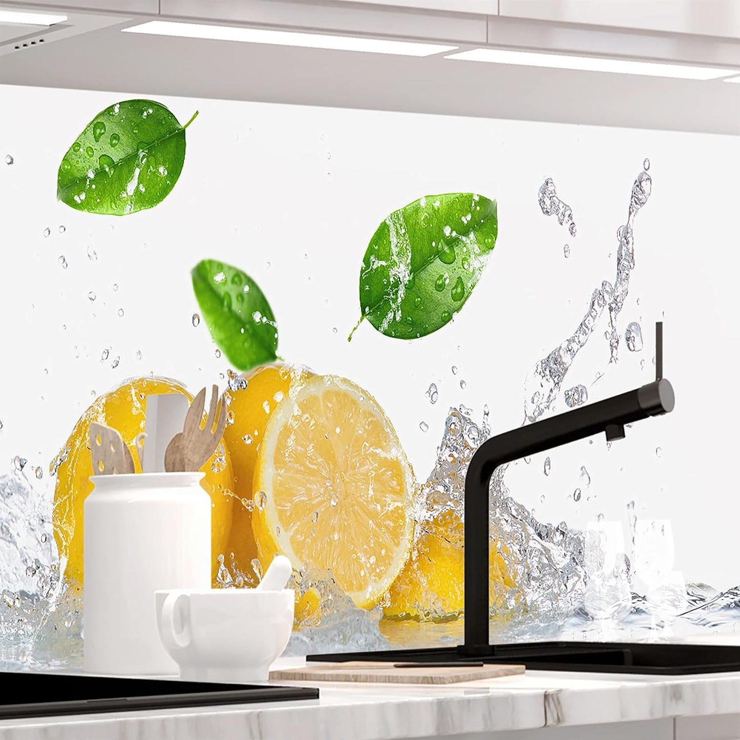 StickerProfis Küchenrückwand selbstklebend Glasoptik - GEWÜRZSCHALEN - 1.8mm, Versteift, alle Untergründe, Hart PET Material, Premium 60 x 80cm