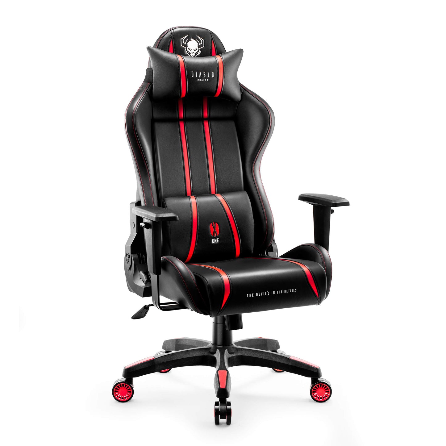 Diablo X-One 2.0 Gaming Stuhl Gamer Chair Bürostuhl Schreibtischstuhl Verstellbare Armlehnen Ergonomisches Design Nacken/-Lendenkissen Wippfunktion Aqua Blue Normal (L)